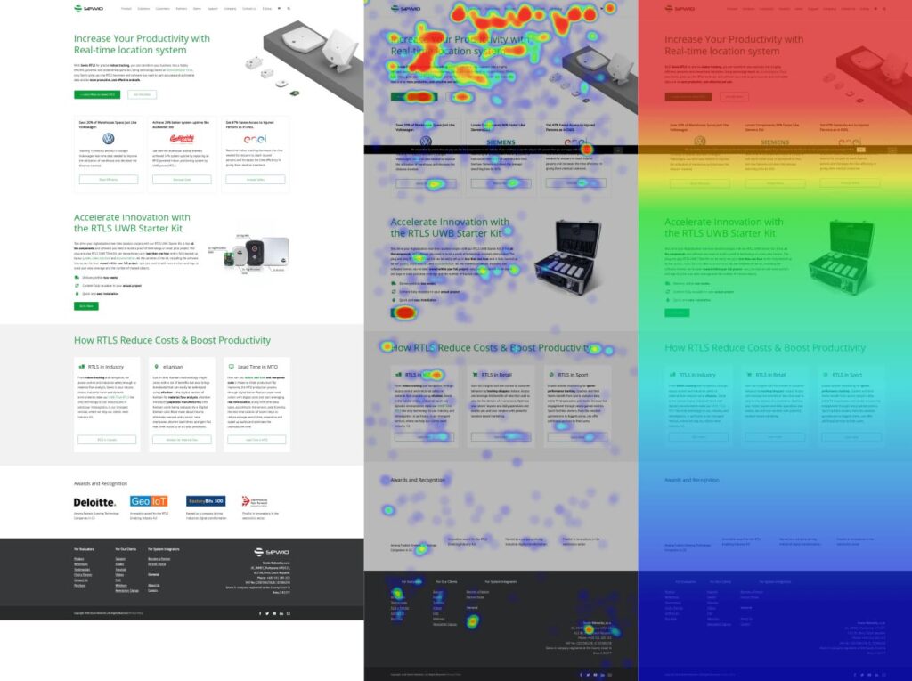 Heatmap and srollmap of new version Sewio