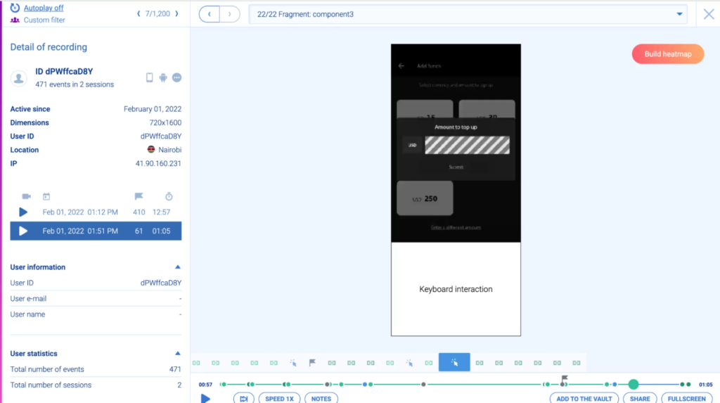 Detailed Recording Example in Smartlook