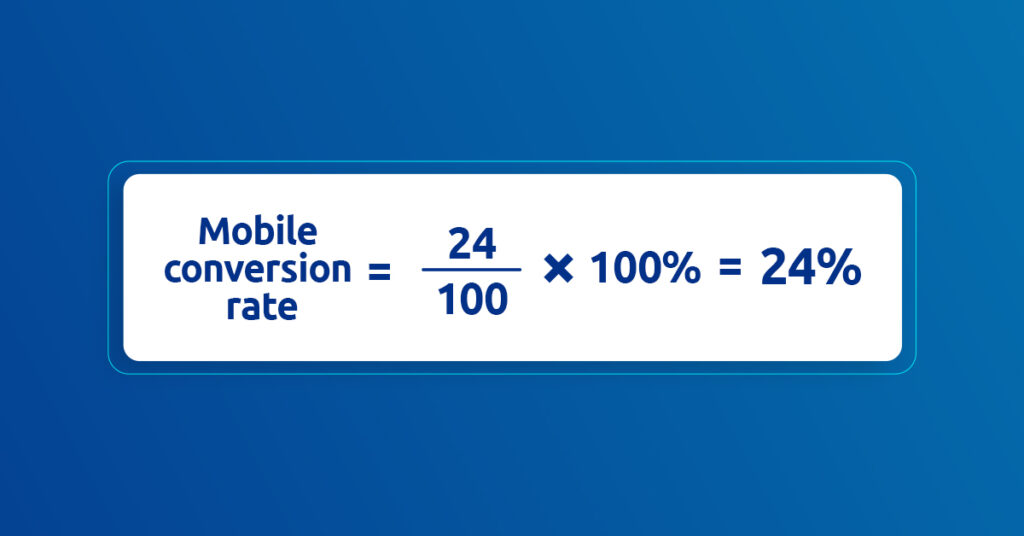 mobile conversion rate calculation