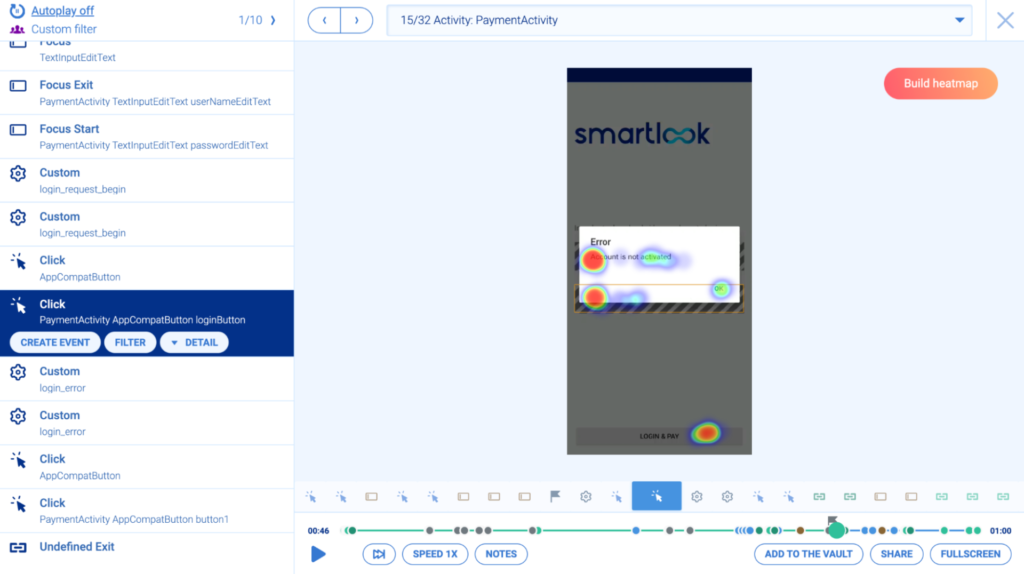 mobile app heatmap