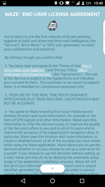 waze app terms screen1