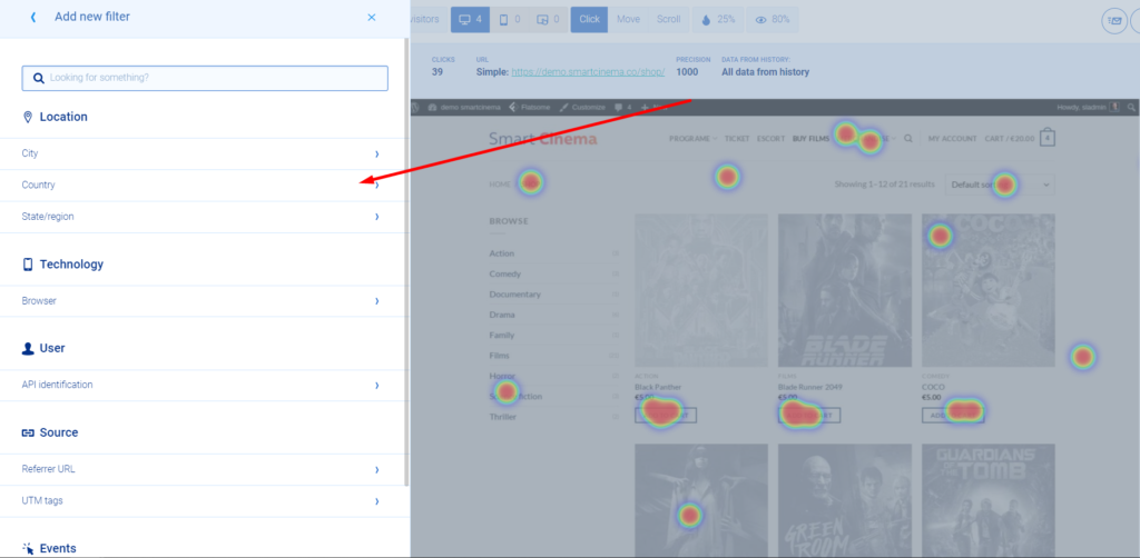 Filtering by Country in Smartlook