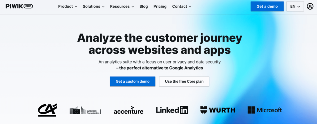 Piwik homepage: Analyze the customer journey across websites and apps